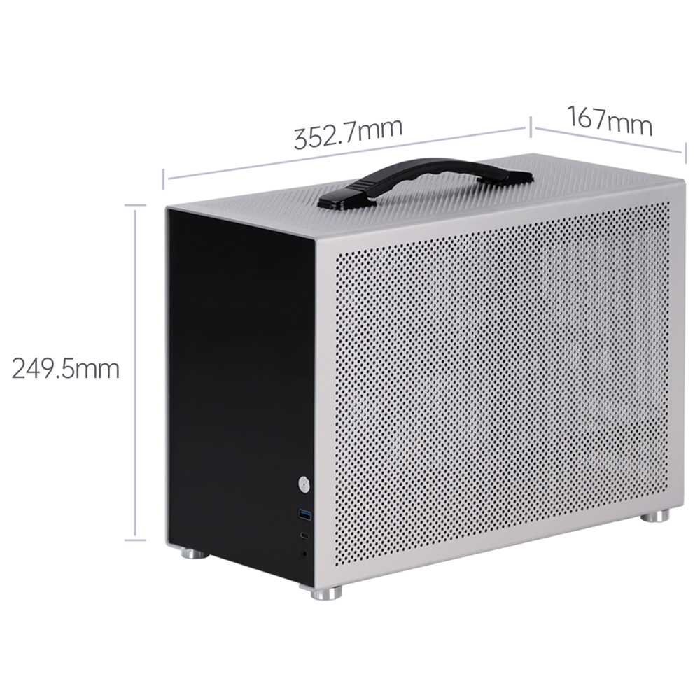 Draagbare Mini ITX PC-behuizin - Portable Aluminum Itx Case Carry Handle recensie en prijs