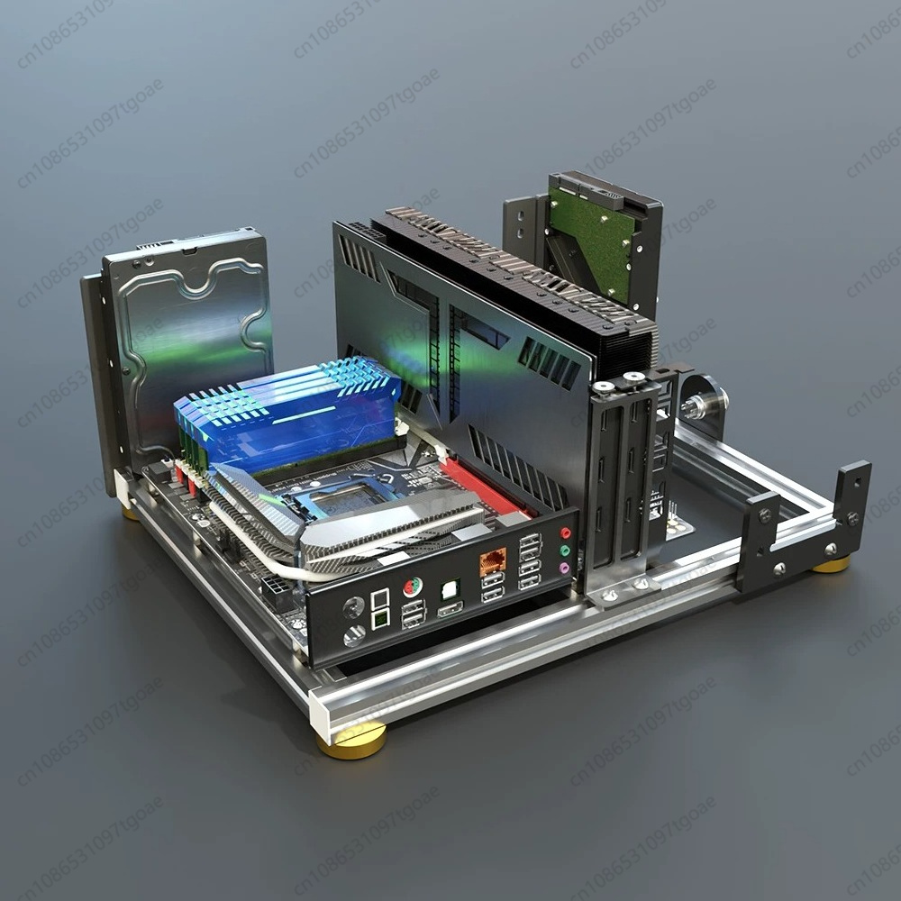 Volledig aluminium open-air PC - Aluminum Open Frame Test Bench Water Cooling recensie en prijs
